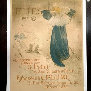 Frontispiece For Elles - Art By Henri De Toulouse-lautrec (1896) 18.5" X 23.25" French Advertising Poster LB