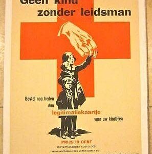Geen Kind Zonder Leidsman 1950 LB Donor Poster- Rare Ton Roelofsma Art
