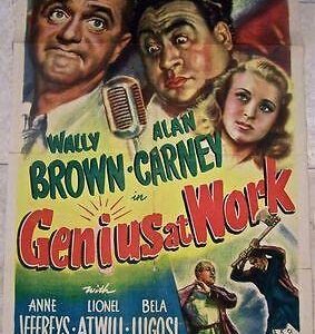 Genius At Work '46 1 SH Fun Artwork Lugosi Swinging An Axe!