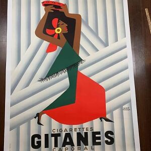 Gitanes - Art By Herve Morvan (1955) 46" X 62.5" French Tobacco Advertising Poster LB