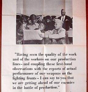Having Seen The Quality Of The Work - Original 1942 WWII Poster- Roosevelt Quote!