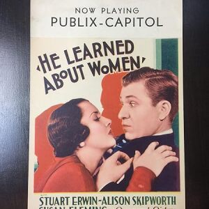 He Learned About Women - Stuart Erwin (1932) 8" X 14" US Mini Window Card Movie Poster