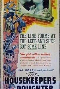 Housekeeper's Daughter '39 Insert Poster Joan Bennett & Adolph Menjou! Rar
