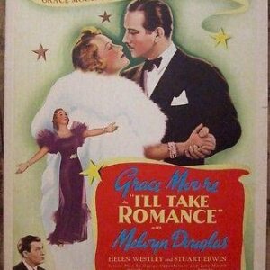I'll Take Romance -orig 1937 Window Card- Grace Moore At Her Gay & Gorgeous Best