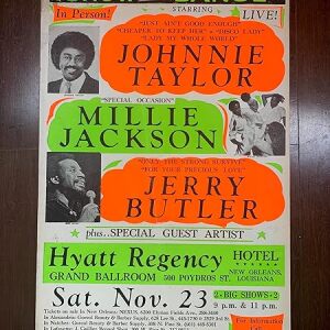 Jerry Butler, Millie Jackson (1975) 22.125" x 30.5" US Concert Advertising Poster