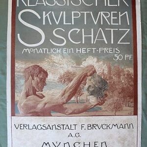 Klassischer Skulpturen - Art by Otto Greiner (1900's) 25" x 3" German Advertising Poster LB