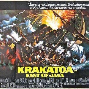 Krakatoa East Of Java - 1968 British Quad - Ship Wreck And Volcano Art!