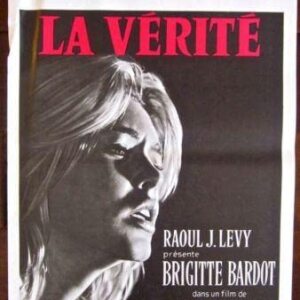 La Verite - Vintage 1960 Belgian Poster - Beautiful Brigitte Bardot Image!!!