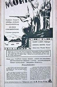 Last Of The Mohicans - Set Of Two 1932 Swedish Stolpes - Cool Sketch Artwork!!!