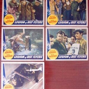 Legion Of Lost Flyers - 1939 Lobby Card Set Of 5 Posters - Aviation Art