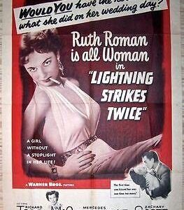Lightning Strikes Twice '51 1 SH ~ Sexy Bad Girl Ruth Roman"is All Woman!"