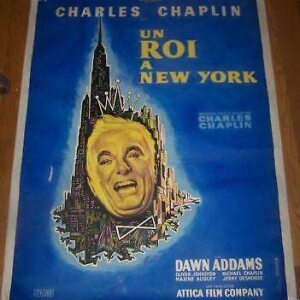 Linen Backed King In New York '57 47x63 Chaplin's Last Leading Role!