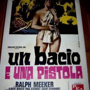 Linen Backed Kiss Me Deadly '55 Italian 39x55 Meeker Hammer Noir