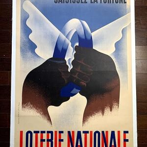 Loterie Nationale - Art by A. Simon (1936) 32" x 47" French Advertising Poster LB