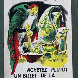 Loterie Nationale "Changer le plomb en or? loterie nationale" (France, 1955) 22.5? x 15.25" Lottery Poster