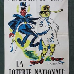 Loterie Nationale "Tout Passe - Un Moment De Folie" (France, 1955) 22.5? x 15.25? Lottery Poster