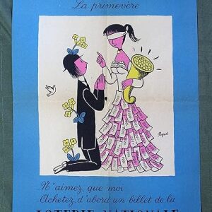 Loterie Nationale"le Language Des Fleurs" (France, 1954) 22.5? X 15.25? Lottery Poster