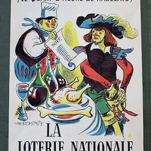 Loterie Nationale"le Quart D?heure De Rabelais" (France, 1955) 22.5? X 15.25? Lottery Poster