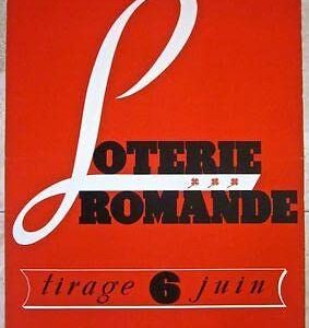 Loterie Romande - Original 1940's Swiss Lottery Poster- Cute Ladybug A. Simon Art