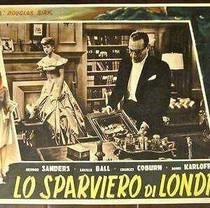Lured - 1947 Italian Photobusta - Rare Lucille Ball & Boris Karloff!!