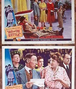 Ma And Pa Kettle - 1949 Lobby Card Set Of 2 Posters - Hillbilly Comedy!