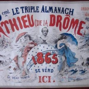 Mathieu De La Drome - 1865 French Advertising LB Poster - Almananch