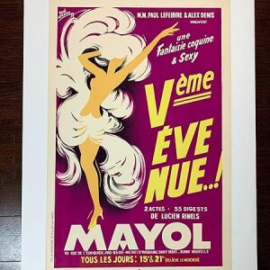 Mayol Veme Eve Nue (1959) 15.625" X 23.75" French Advertising Poster LB