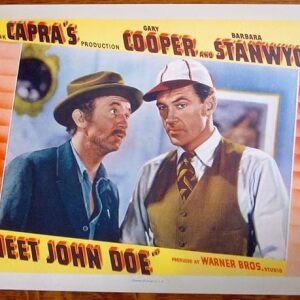 Meet John Doe - 1941 Lobby Card Poster - Gary Cooper & Stanwyck & Capra