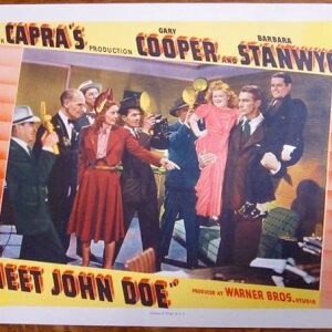 Meet John Doe - 1941 Lobby Card Poster - Gary Cooper & Stanwyck & Capra