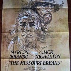 Missouri Breaks '76 Adv 1 SH Poster Jack Nicholson & Marlon Brando Bob Peak Art!