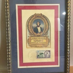 Napoleon Bonaparte (1969) French Stamp And Print - Framed