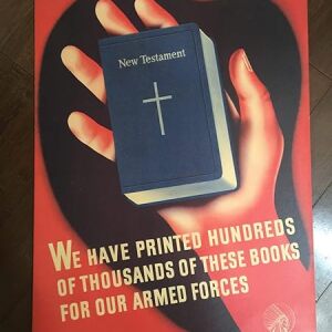 New Testament (1942) 18" X 24" US WWII Advertising Poster