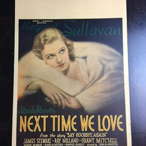 Next Time We Love - Margaret Sullivan (1936) US Window Card Movie Poster