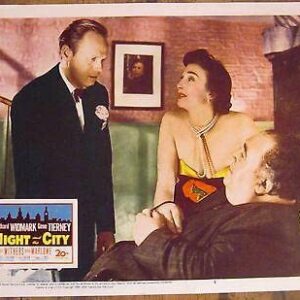 Night And The City - 1950 Lobby Card #3 Poster - Gene Tierney Gambling