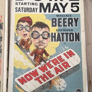 Now We're In The Air - Silent Film (1927) US Window Card Movie Poster