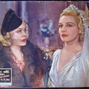 ON THE AVENUE -ORIGINAL 1937 JUMBO LOBBY CARD- RARE BEAUTIFUL MADELEINE CARROLL