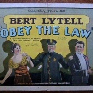 Obey The Law 1926 PB Title Lobby Card! ~ Bert Lytell! ~ Beautifully Hand-tinted!