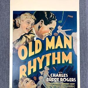 Old Man Rhythm - Charles Buddy Rogers (1935) US Window Card Movie Poster