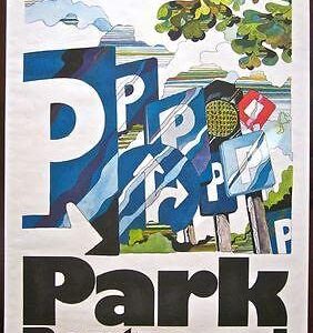 Park Dortmund - German Travel Poster - Great Urban Street Sign Artwork!