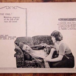 Pawned 1922 Silent Title Card Poster She Pawned Her Soul To Save A Life!