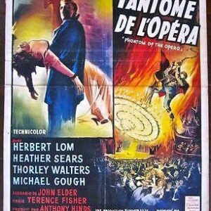 Phantom Of The Opera - 1962 Belgian Poster - Herbert Lom Swinging Art!!