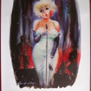 Playboy - 1989 German Advestising Poster - Beautiful Cartoon Art!