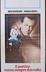 Postman Always Rings Twice - 1981 Italian Locandina Poster - Nicholson!