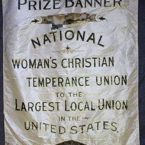 Prize Banner - Woman's Christian Union (c.1900's) 29" x 42" Original US Temperance Banner