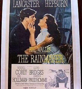 Rainmaker '55 LB 1 SH Burt Lancaster & Katharine Hepburn Romantic Western Comedy