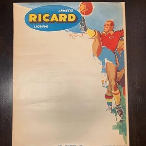 Ricard Anisette X2 Cubist Art By Georges Potier (1955) 20" X 25" French Advertising Posters