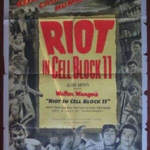 Riot In Cell Block 11-1954 One Sheet Poster - Don Siegel Prison Crime