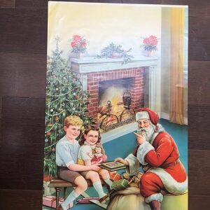 Santa and Children (1950's) US Advertising Poster