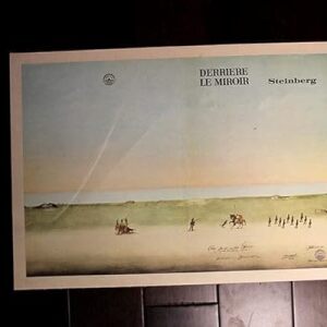 Saul Steinberg "Derriere le Miroir" (USA, 1953) 16.5? x 24? Art Deco Poster