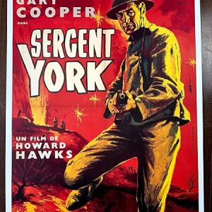 Sergeant York - Gary Cooper (r.1960's) 22.25" X 29.5" French Movie Poster LB